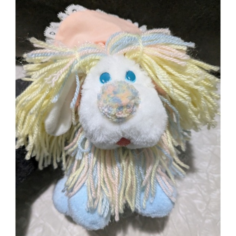 Vintage 80's Kenner Fluppy Dogs‎ Fluppy Puppy Yellow Blue Pink "Wobble-Pup"
